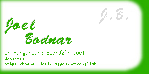 joel bodnar business card
